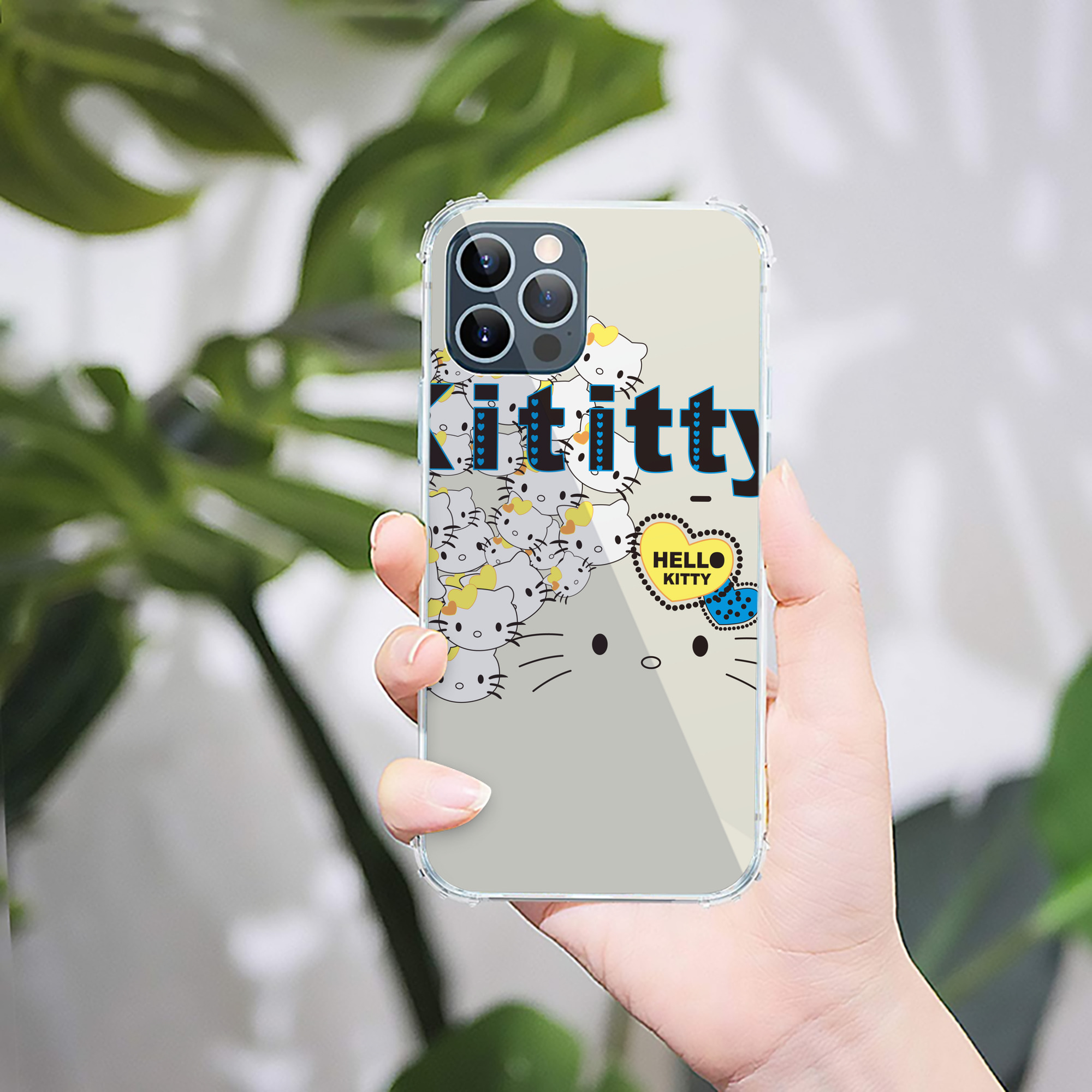 （画像用） Hello Kitty ハローキティ 【iPhone 12シリーズ対応】透明スマホケース（クリアソフトケース）